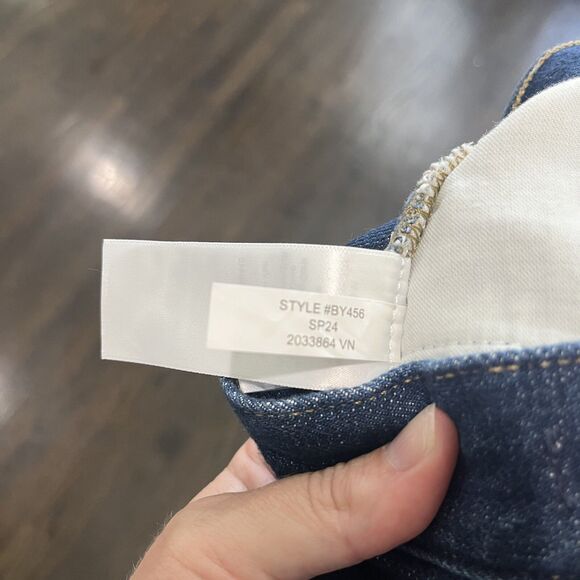 J. Crew Denim Midi Skirt Womens 26 Front Slit Pencil Blue Rinse Wash Classic - Picture 5 of 7